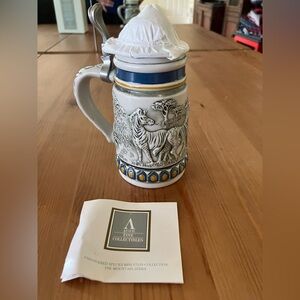 NIB Avon Endangered Species Collection 5.5” Mountain Zebra Mini Stein 1992 Rare